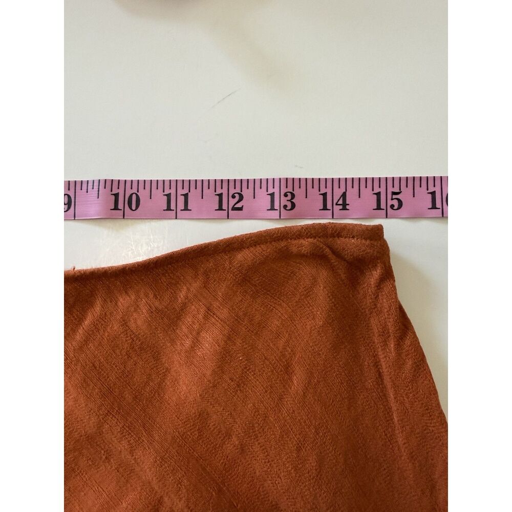 Eileen Fisher Linen Blend Maxi Skirt Burnt Orange Lagenlook Minimalist Boho Med - Picture 9 of 12